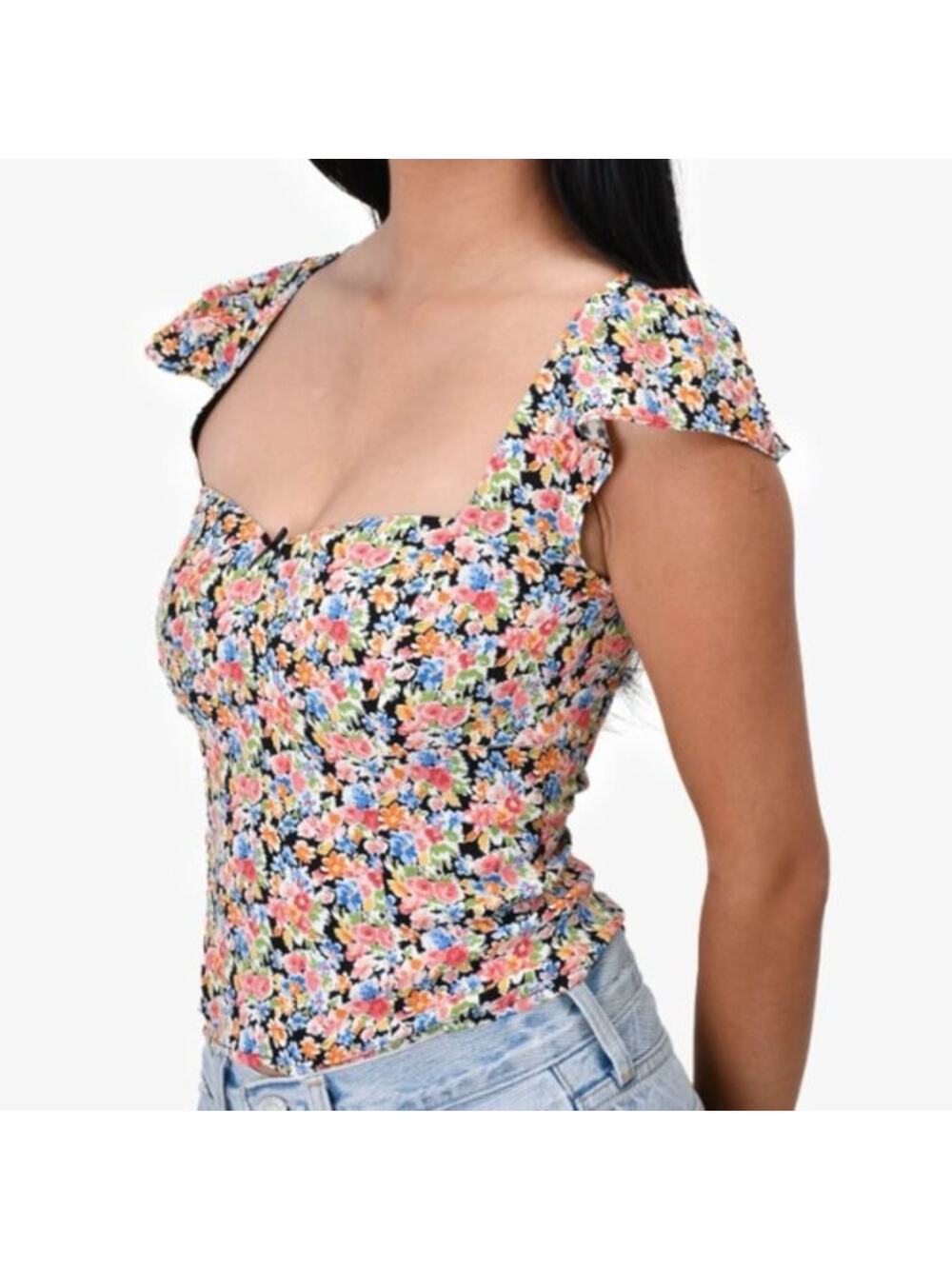 Reformation Kinsley Top Floral Bustier
